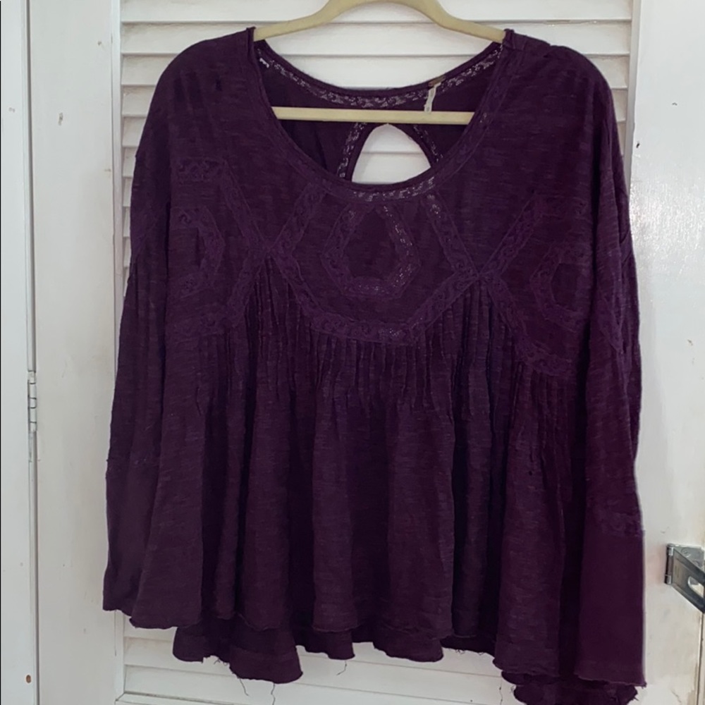 free people plum XS long sleeve in great condition